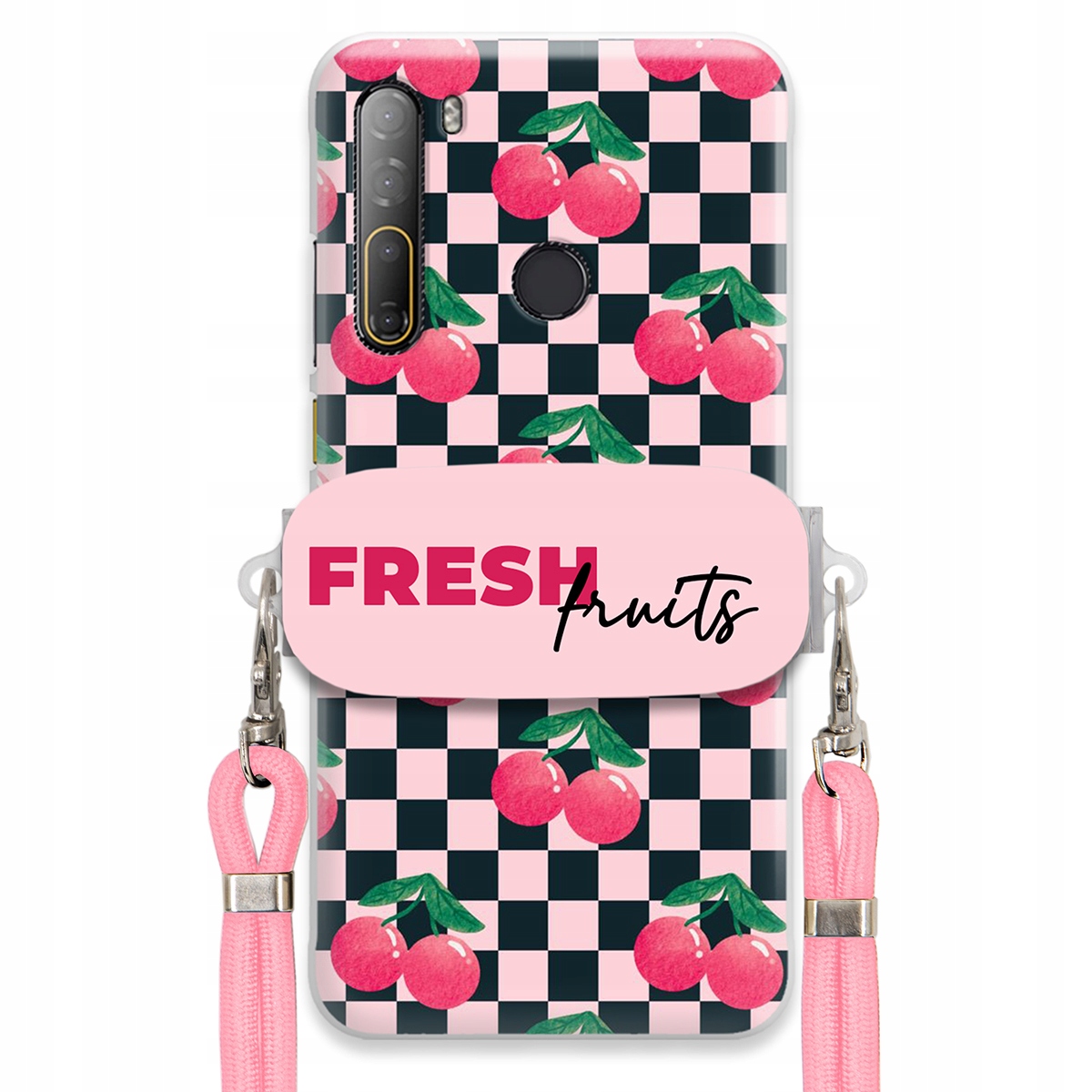 Pouzdro pro Htc Desire D20 Pro Vodítko Crossbody Držák Šachovnice Fresh Fruits