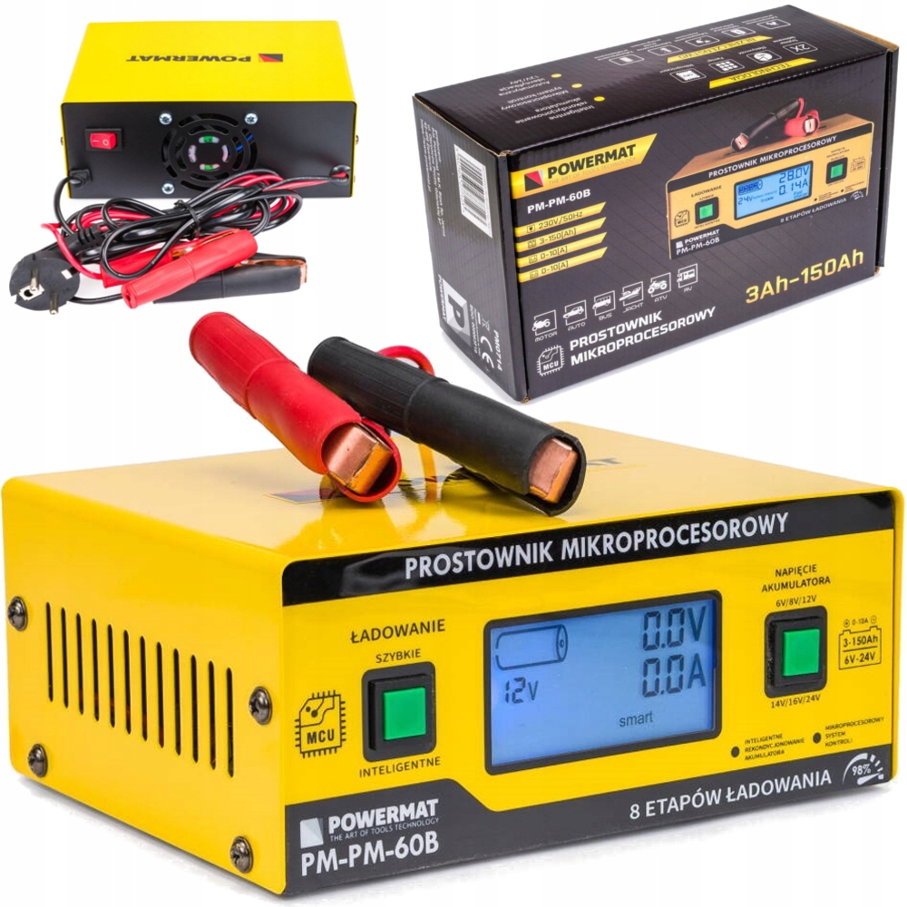 

Prostownik Mikroprocesorowy 6V 8V 12V 14V 16V 24V