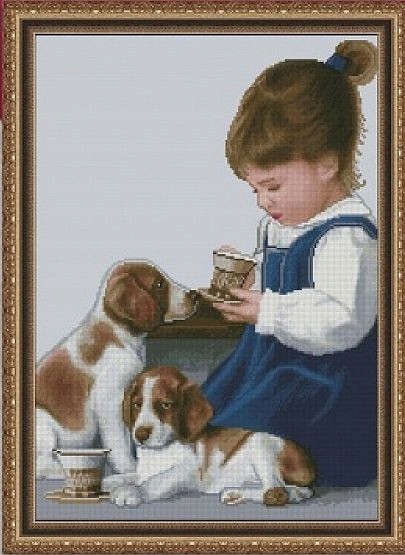 Křížková výšivka počítaná sada (kanva, mulina)