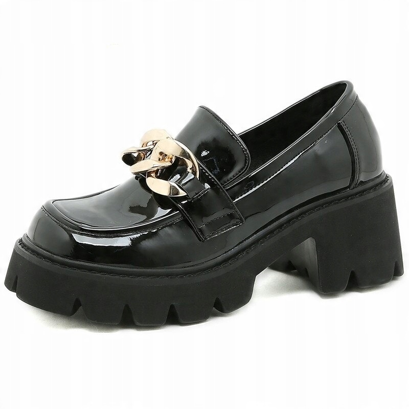 

Mokasyny Loafersy Z Łańcuchem Alladies AS4113