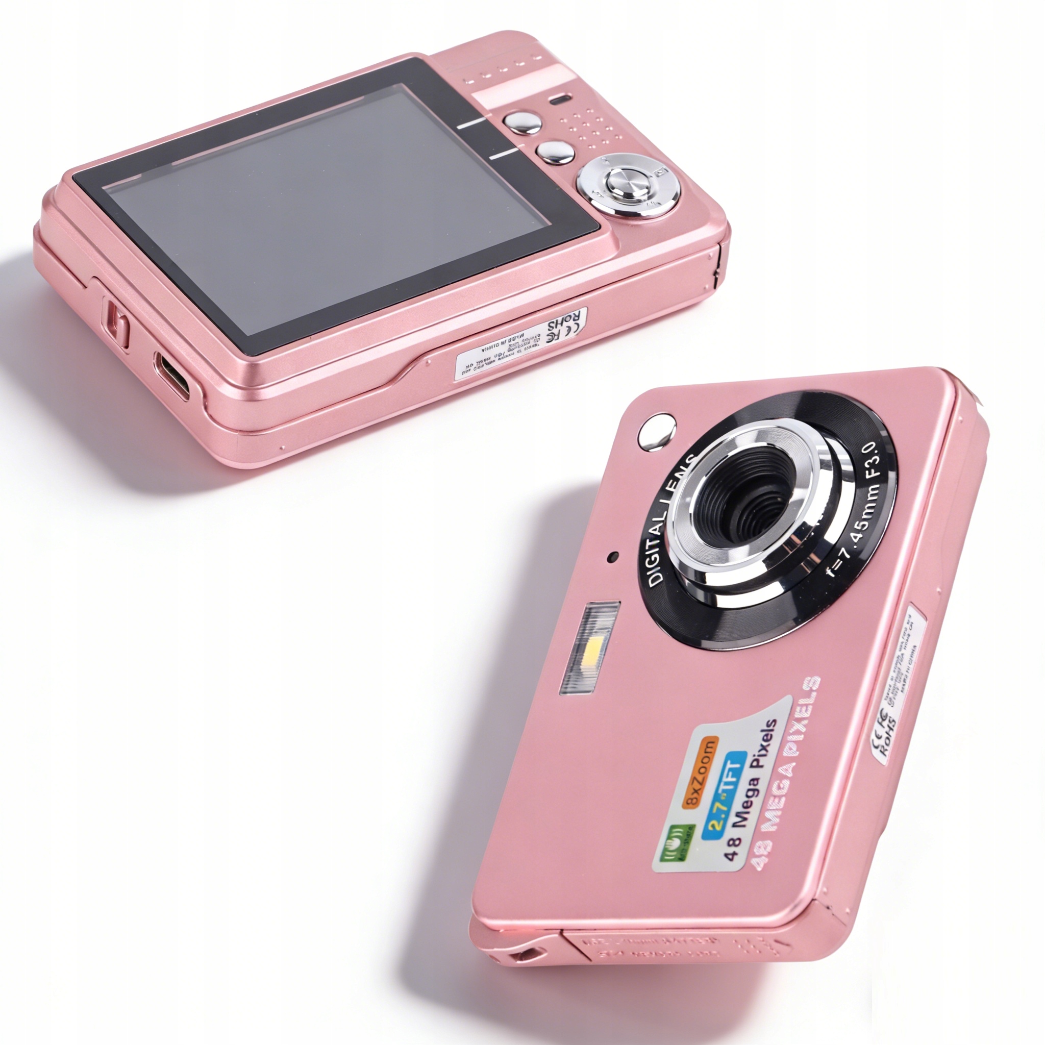 Digitální Fotoaparát Hd Přenosný Fotoaparát 4K 48MP Stabilizace S 8X Zoomem