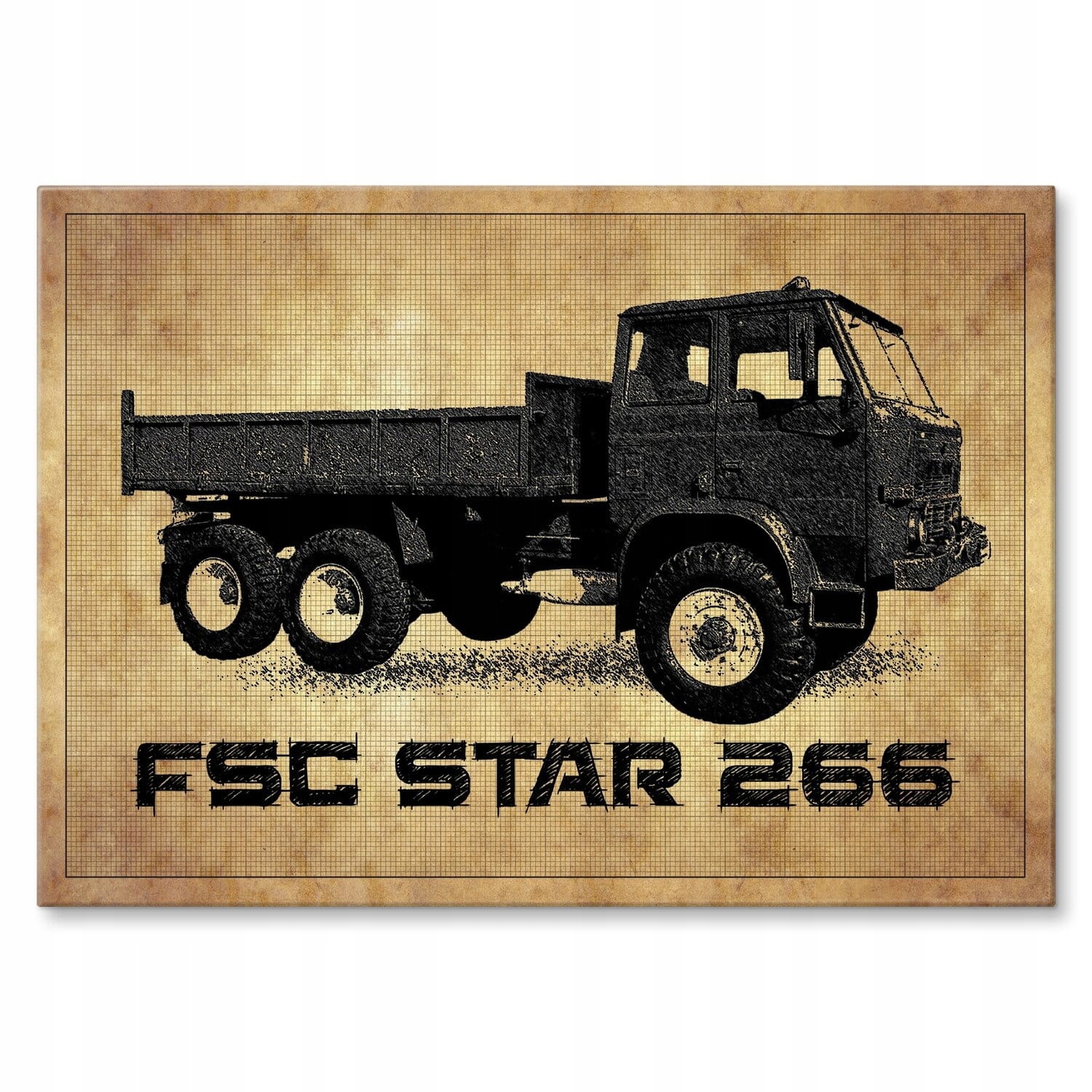 Plakát kovový nákladní automobil Fsc Star 266 Nákladní Automobil plechový plakát