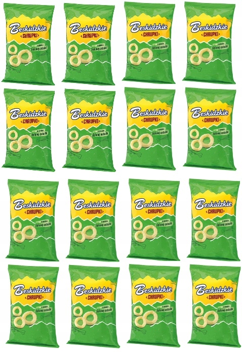 16x 85g Beskidzkie chrupki o smaku zielonej cebulki Karton