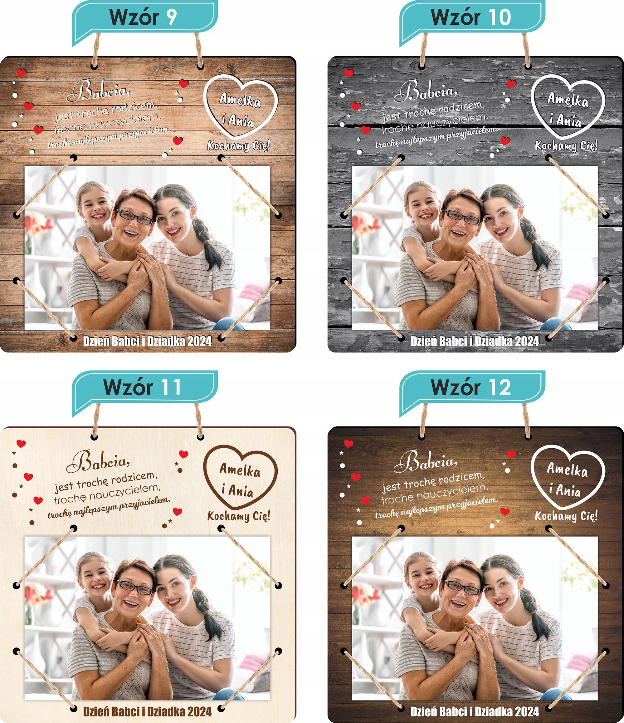 KARTKA dzień babci i dziadka RAMKA magnes PREZENT Informacje dodatkowe z nadrukiem