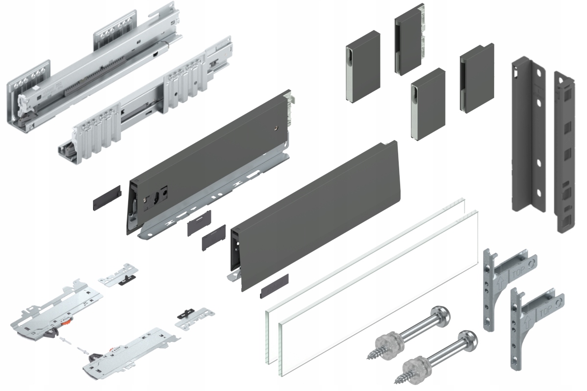 Blum Šuplík Merivobox 350 Vysoká E Tip-On Antr 40 kg