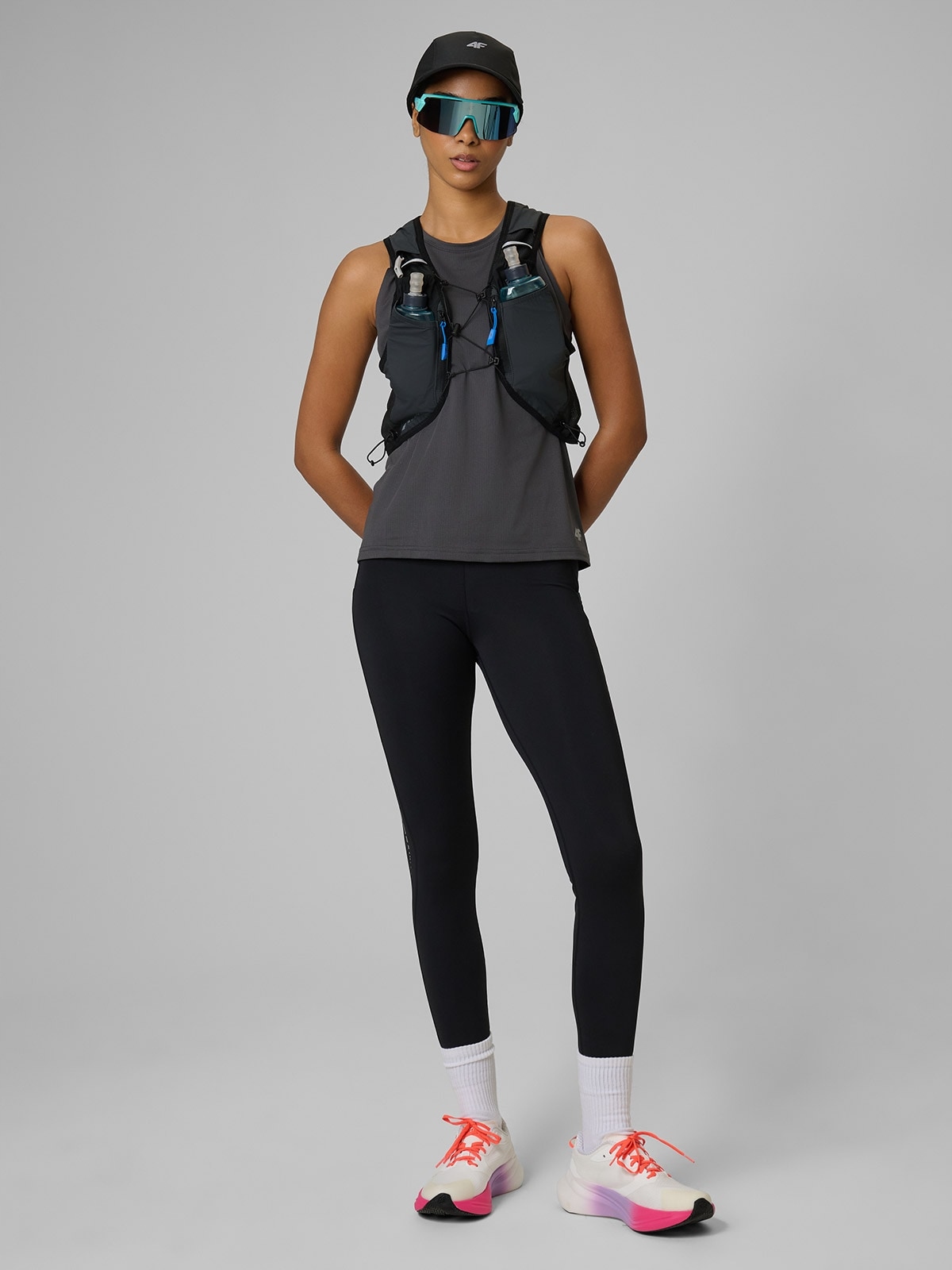 4F Dámské Běžecké Legíny Černé Slim 4FDRY L