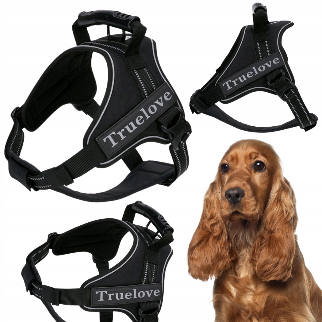 Levně Postroj Pro Psa Pracujícího S Rukojetí Truelove Outdoor Černý S