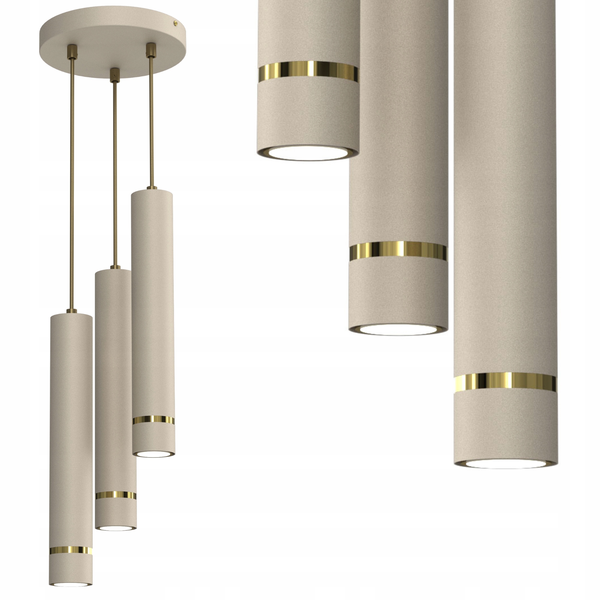 Závěsná Stropní Spotová Lampa GU10 Led Kašmírová Tuba Polská Moderní 3-BODOVÁ