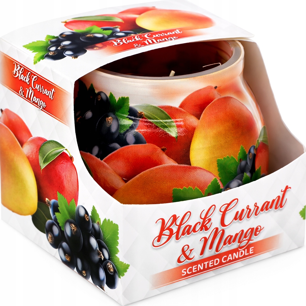 Świeca zapachowa parafinowa Miral 80 g BLACK CURRANT & MANGO