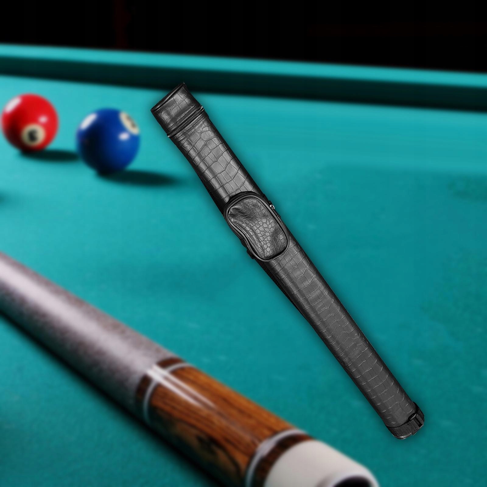 Pool Cue Case Professional Wrapped Sports Billiards Equipment 2 Holes Model Profesjonalne etui na kije bilardowe w stylu