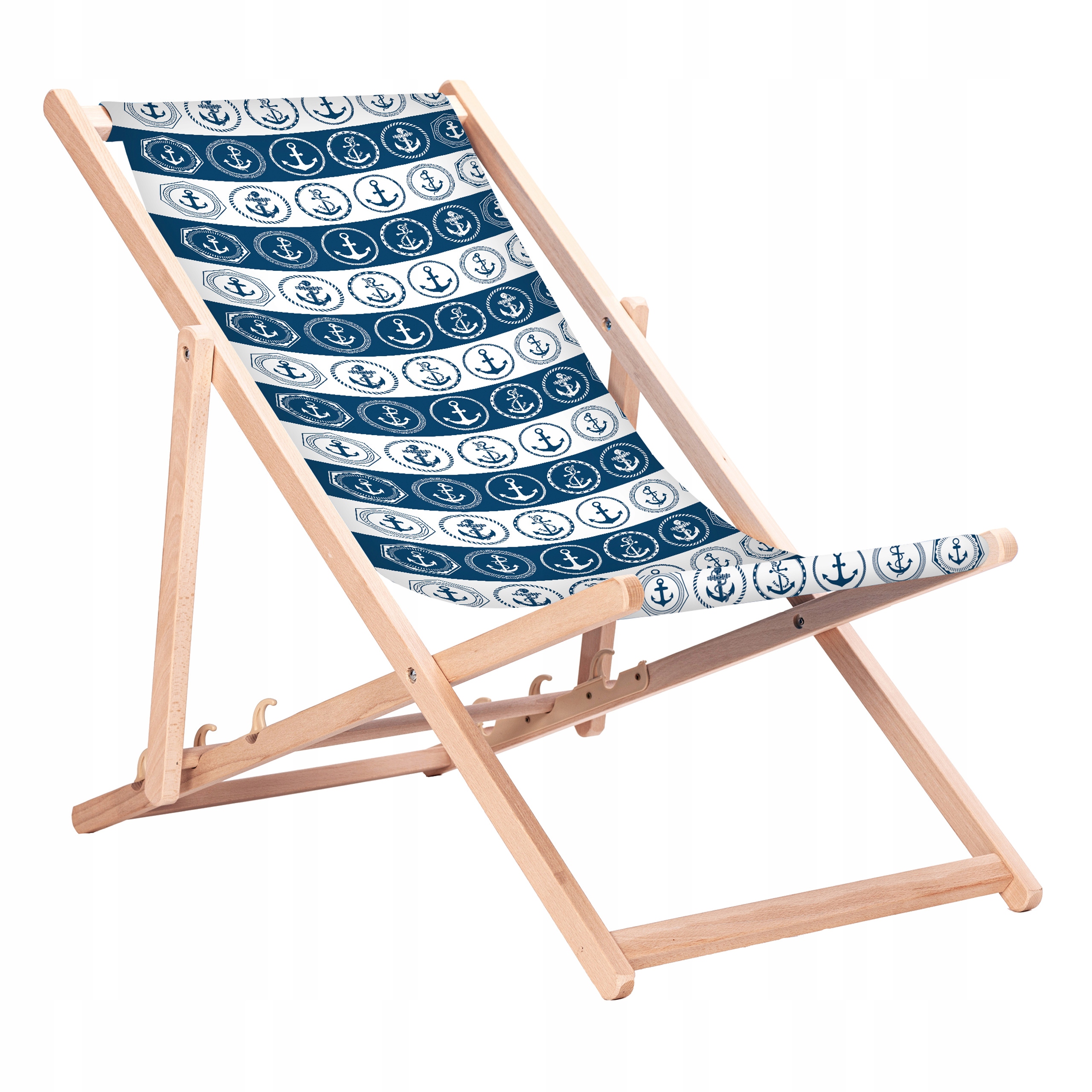 Leżak Drewniany Port Morski Kotwica Marine Bukowe Leżaki KN132