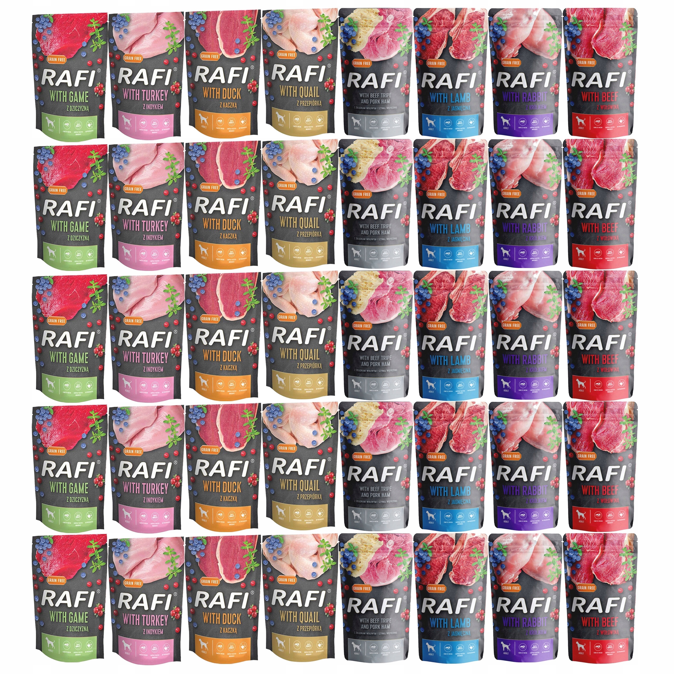 Levně Krmivo Dolina Noteci Rafi pes mix chutí 40 x 500 g