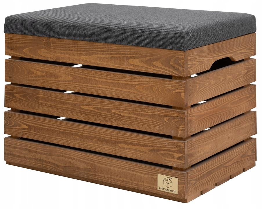 Pufa Kufer 60x40x45cm Lazura 4 Kolory Pufa otwierana skrzynia tapicerowana