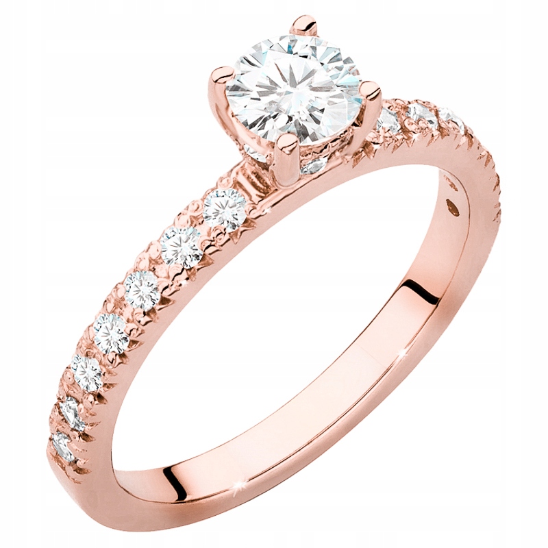 Zlatý Prstýnek ryzosti 585 s Brilianty 0,64 ct 14k