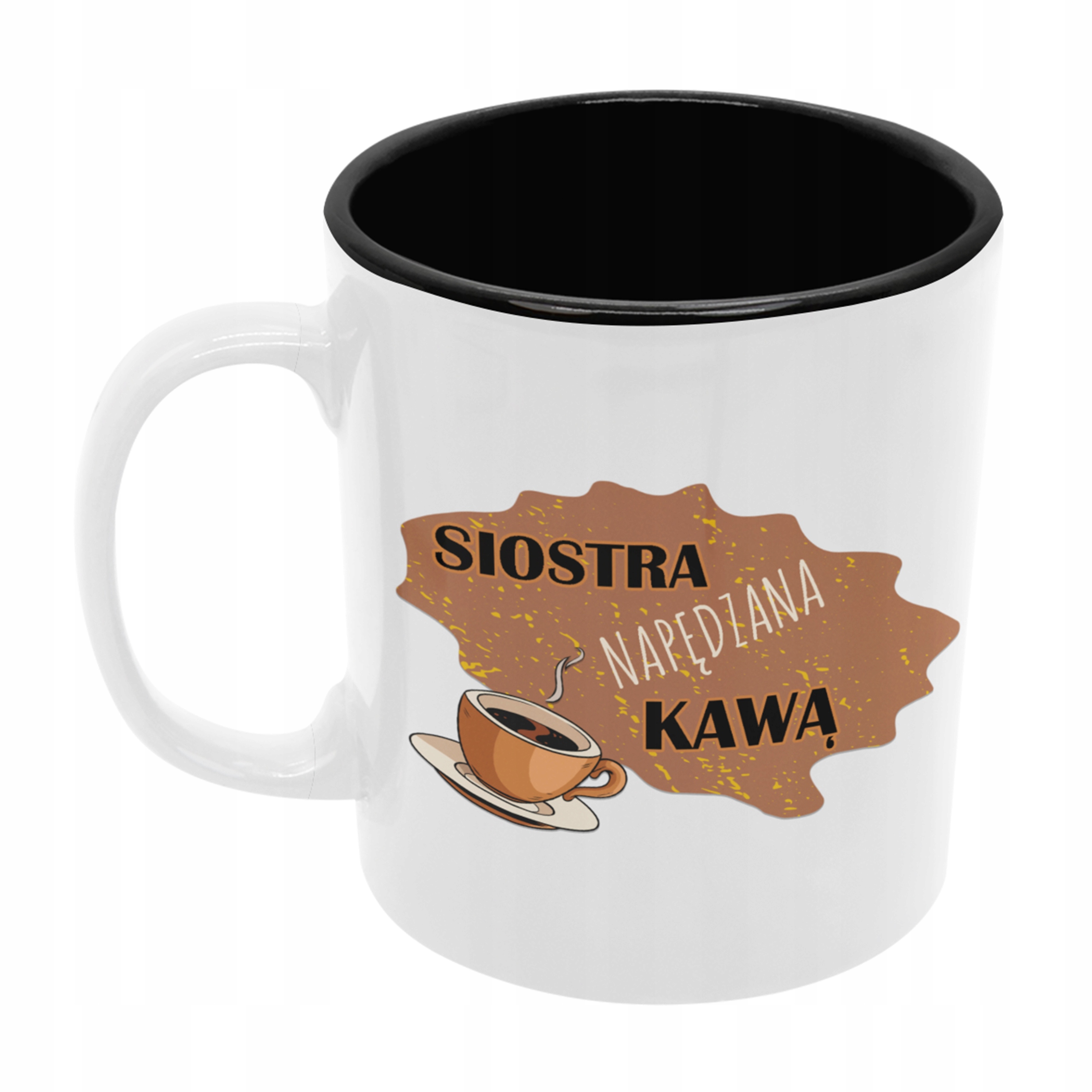 

Kubek Dla Siostry do kawy urodziny czarny
