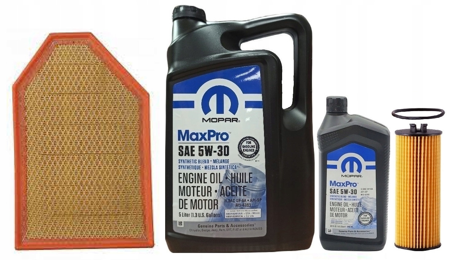 MOPAR 5W30 6L + FILTRY CHRYSLER 300C 3,6 2011-2012