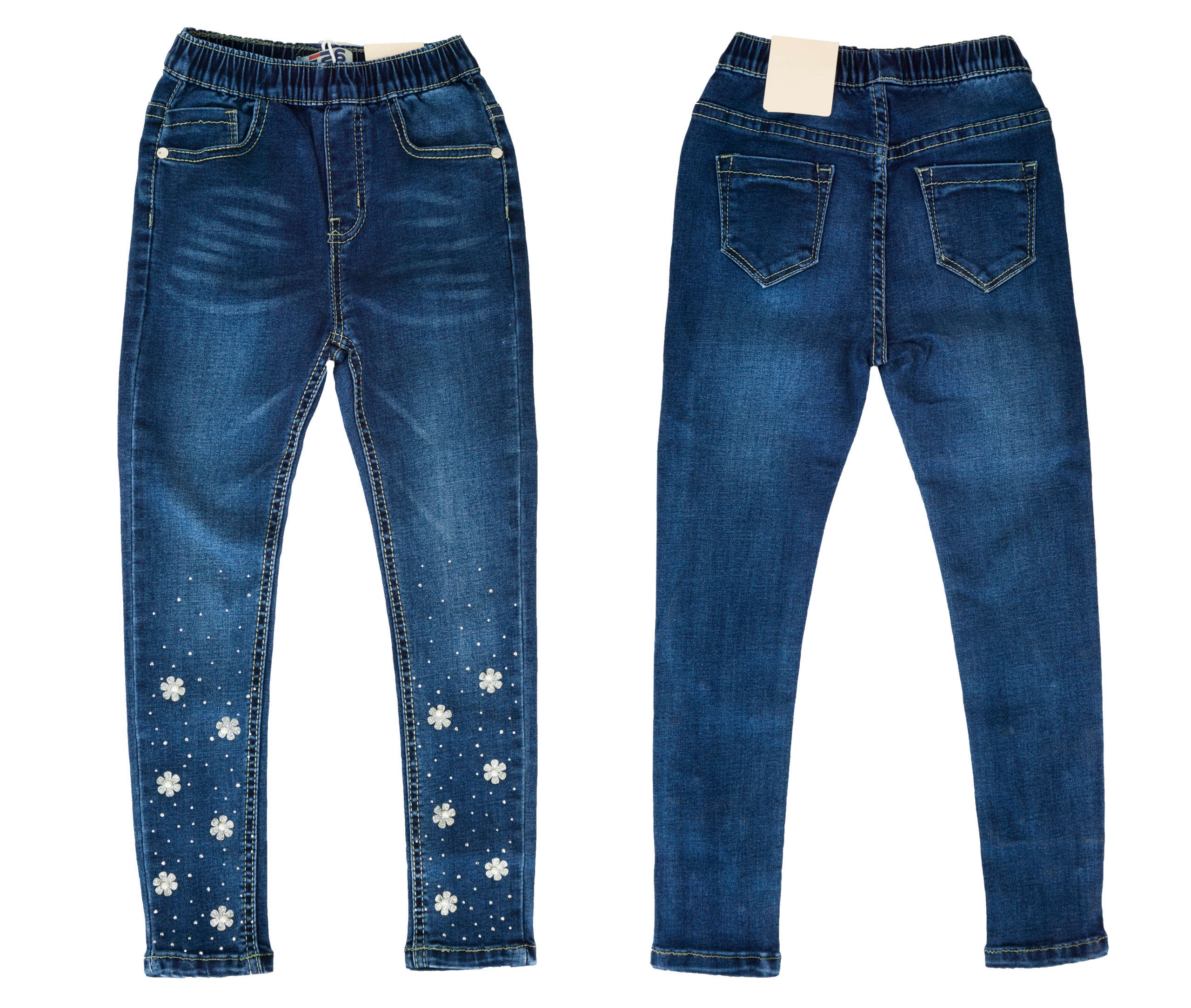 

693A Elastyczne spodnie jeans w gumkę r 98/104