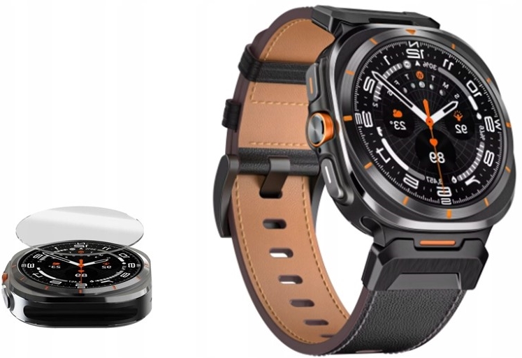 Pasek Skórzany Do Samsung Galaxy Watch Ultra 8 47MM 2025 Szkło Hartowane