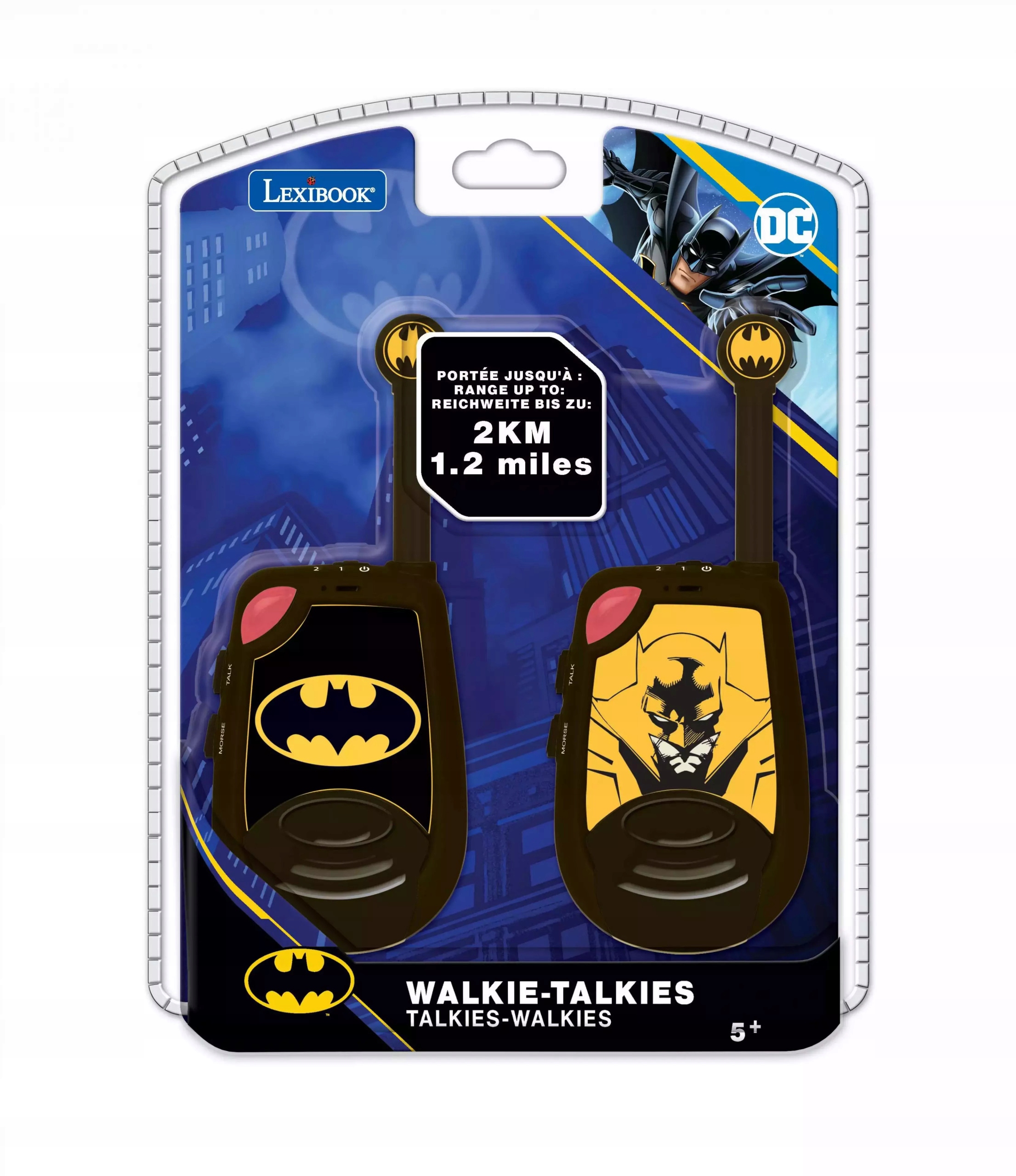 Krótkofalowki Walkie-talkie Batman z funkcją alfabetu Morse'a TW25BAT