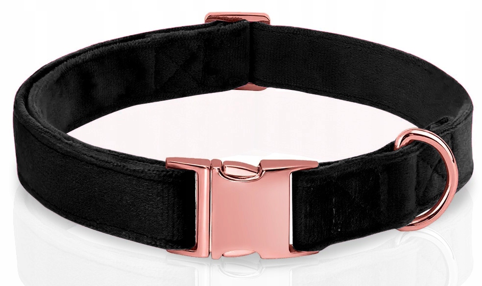 Levně Nastavitelný sametový obojek pro psa 2705cm S/m, Barva: Černá