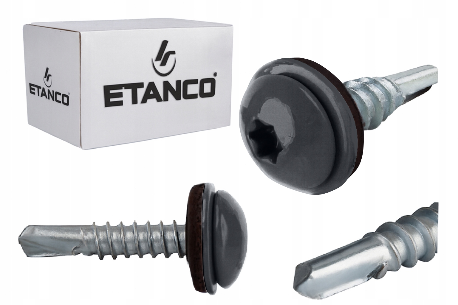 Blachowkręty Farmerskie Ph Torx Etanco 4,8x35 RAL7016 Antracyt 250szt