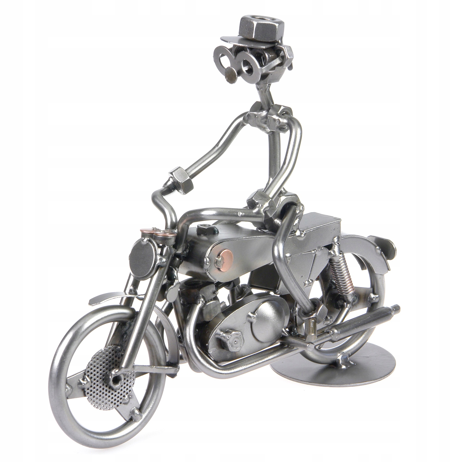 Kovová motorka s 1 nohavičkami pre motocyklistu. Darček pre motocyklistu