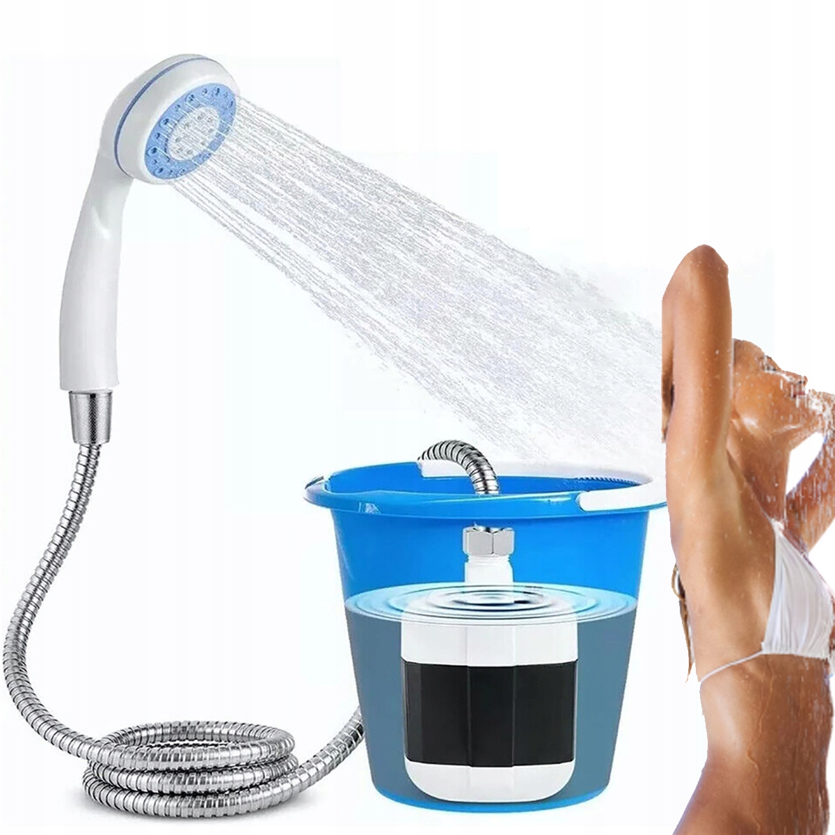 Turistická Sprcha Přenosná Aku Bez Kabelu 2200 mAh