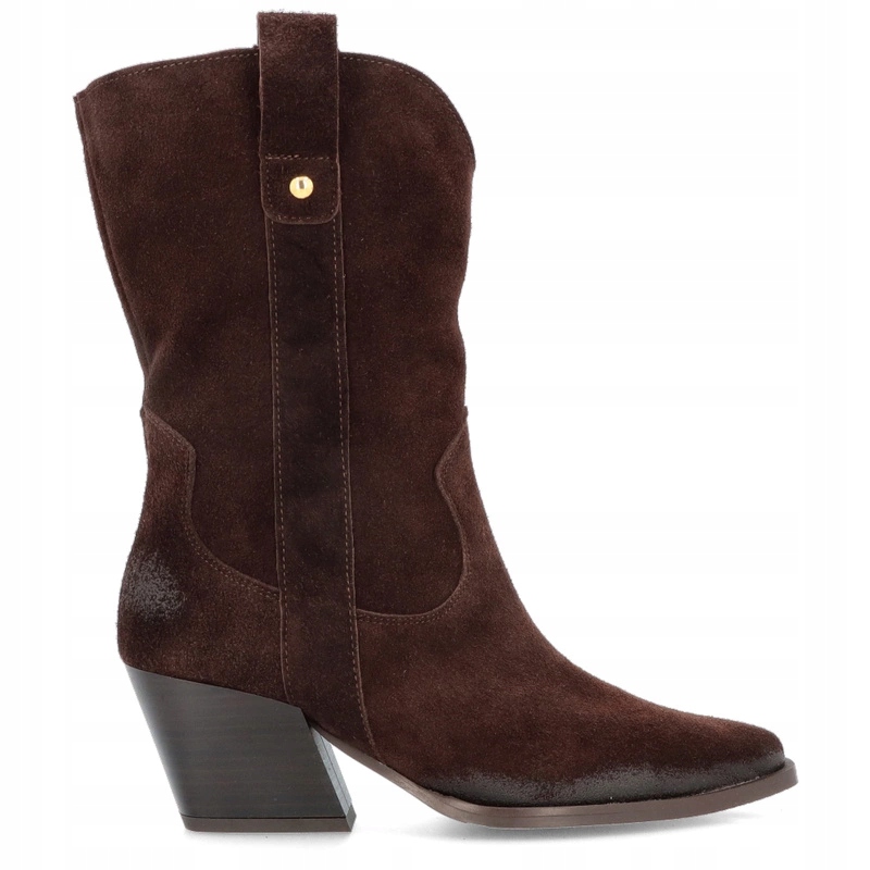 Kovbojské Boty s delším svrškem Tymoteo G1077 Čokoládové 40