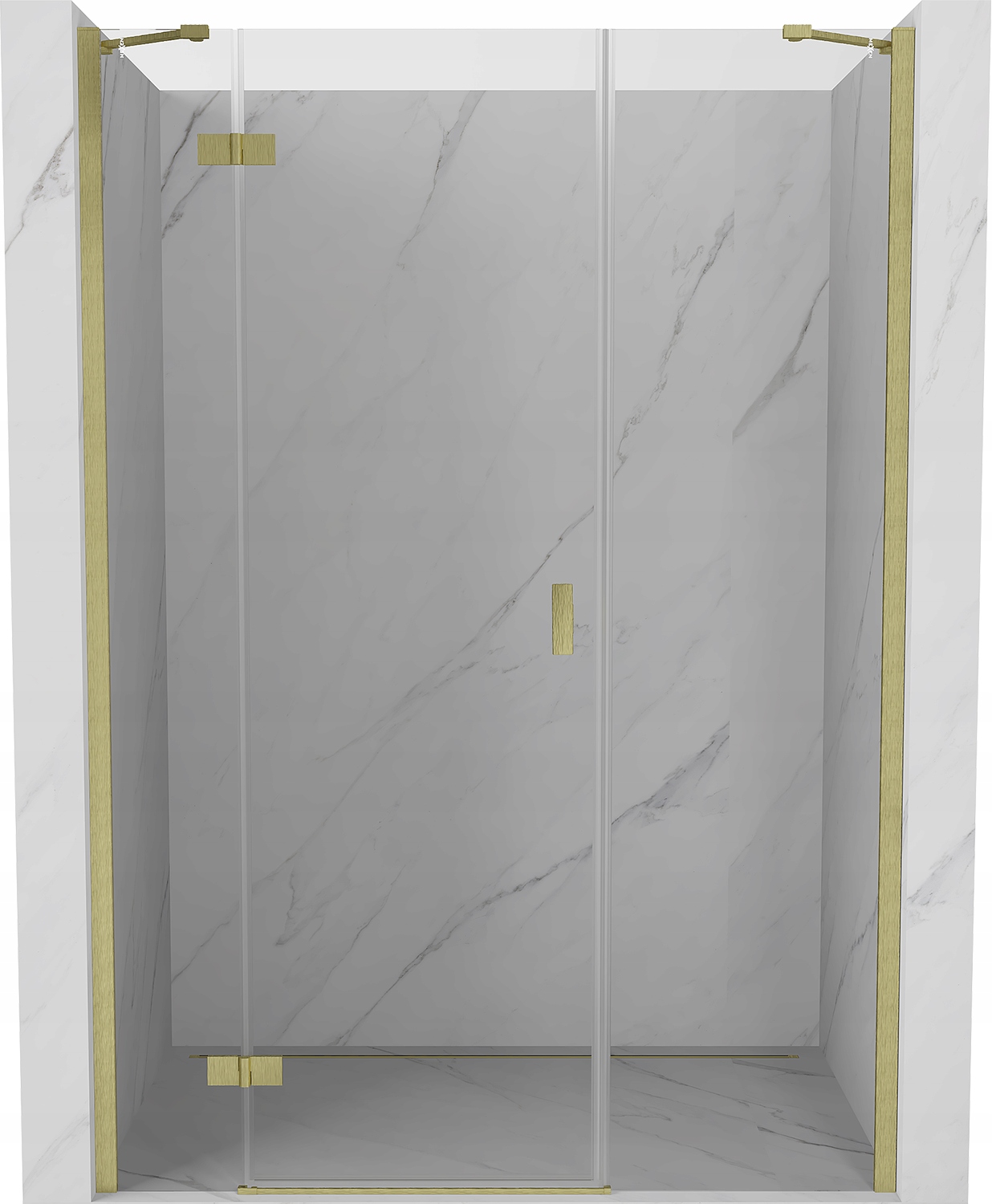Mexen Mist-h Drzwi Prysznicowe Uchylne Lewe 130 CM Transparent Złote