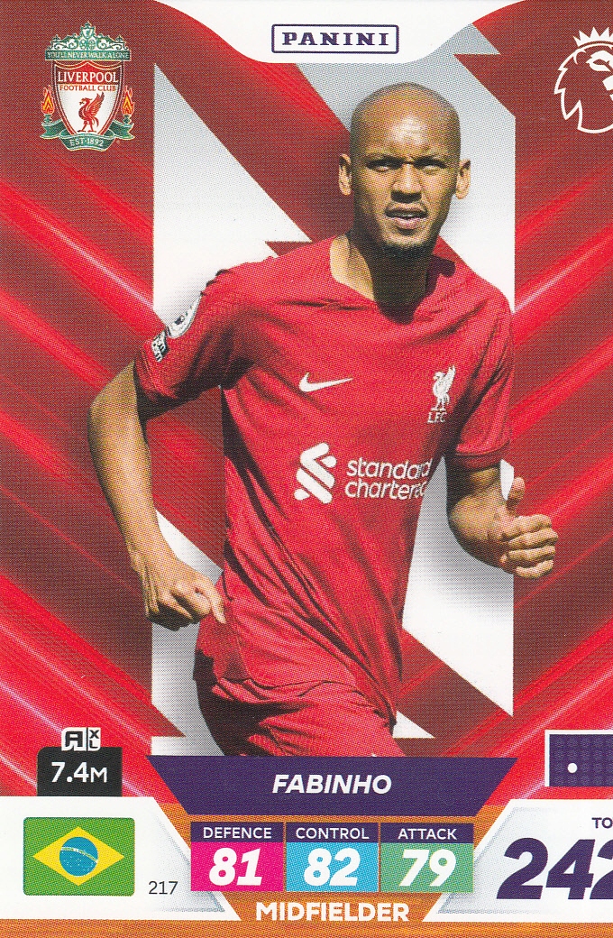 Premier League 2023 Plus Base Card Fabinho 217