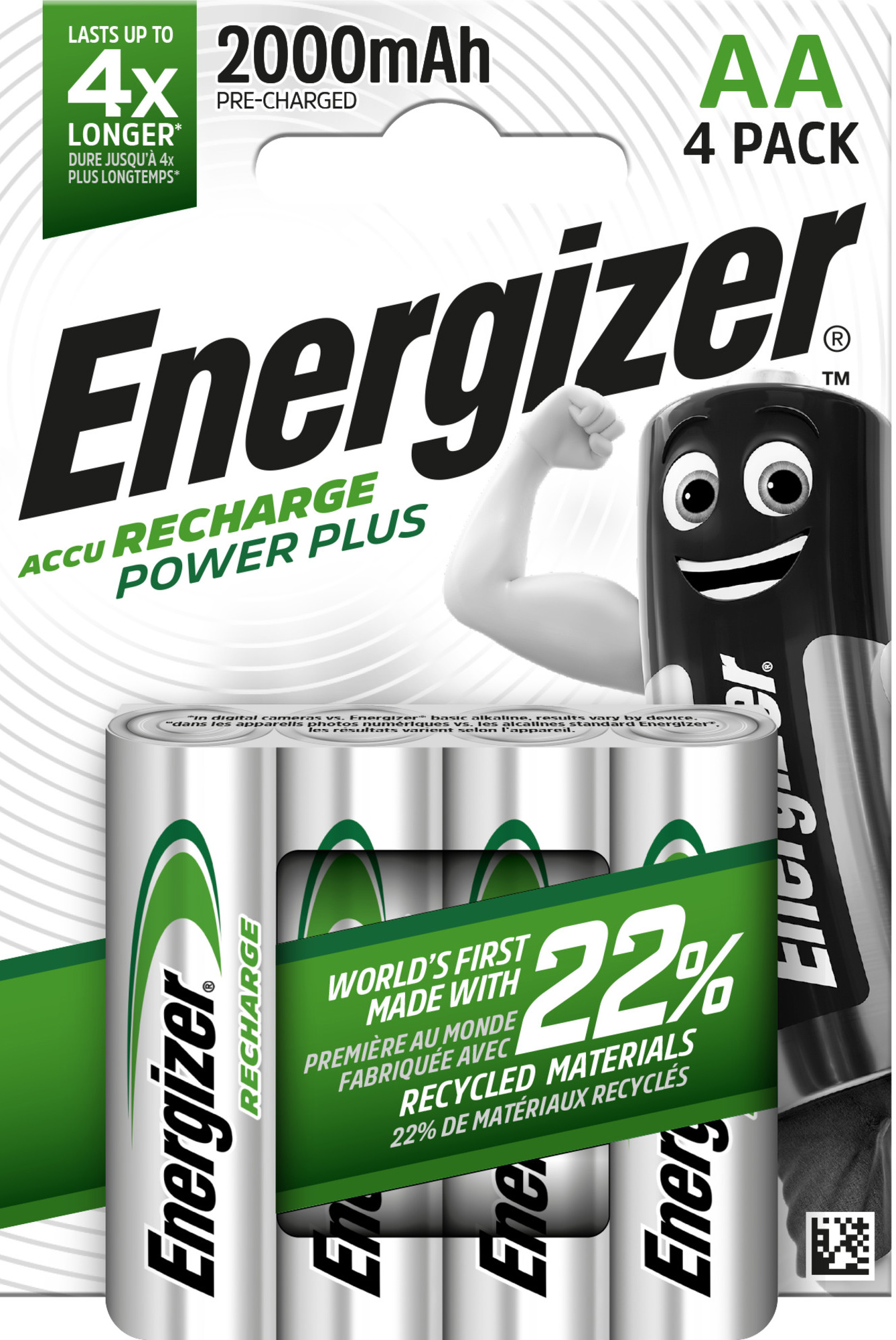 4x Akumulatorki Energizer Recharge Power Plus – Aa 2000 mAh HR6 Aa R6
