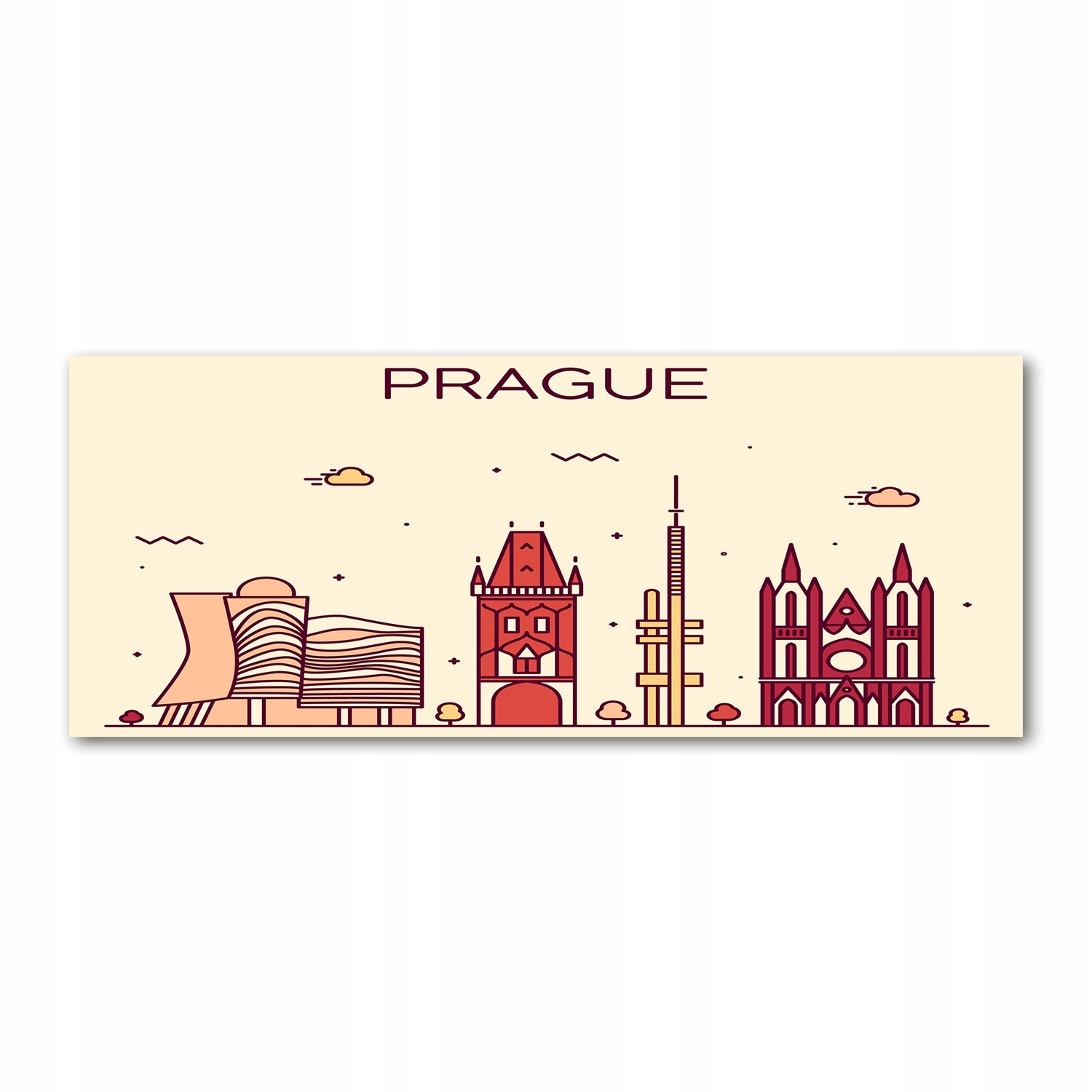 

Foto obraz akryl zdjęcie Praga budynki 125x50 cm
