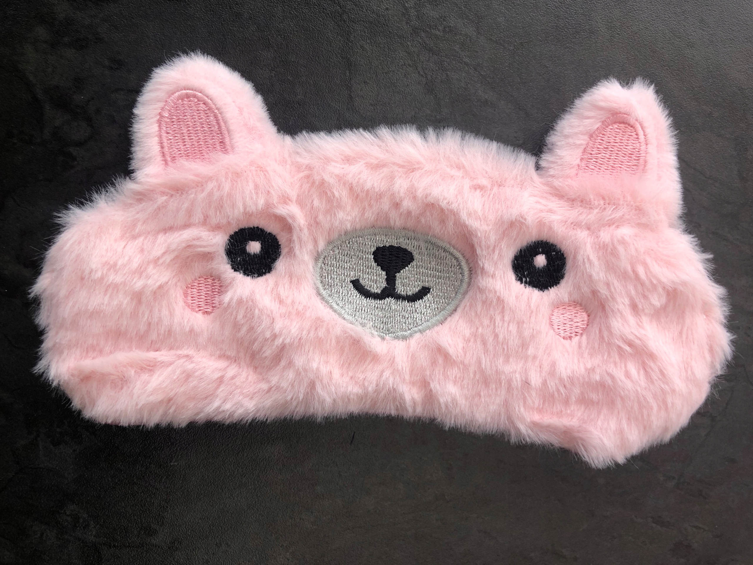 MASKA OPASKA NA OCZY DO SPANIA SNU RELAKSU miś misiek róż OLDMAN PLUSZOWA Płeć uniseks