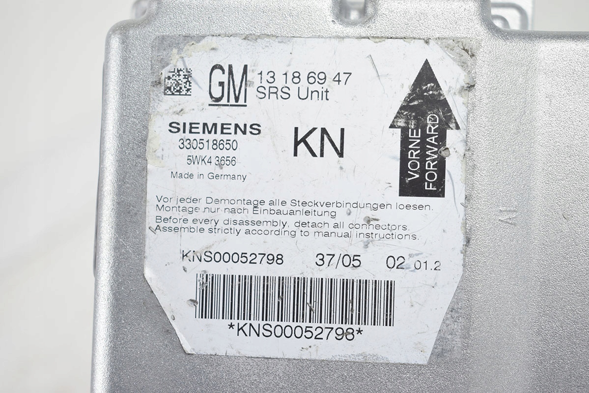 modulo SENSOR airbag OPEL 13186947