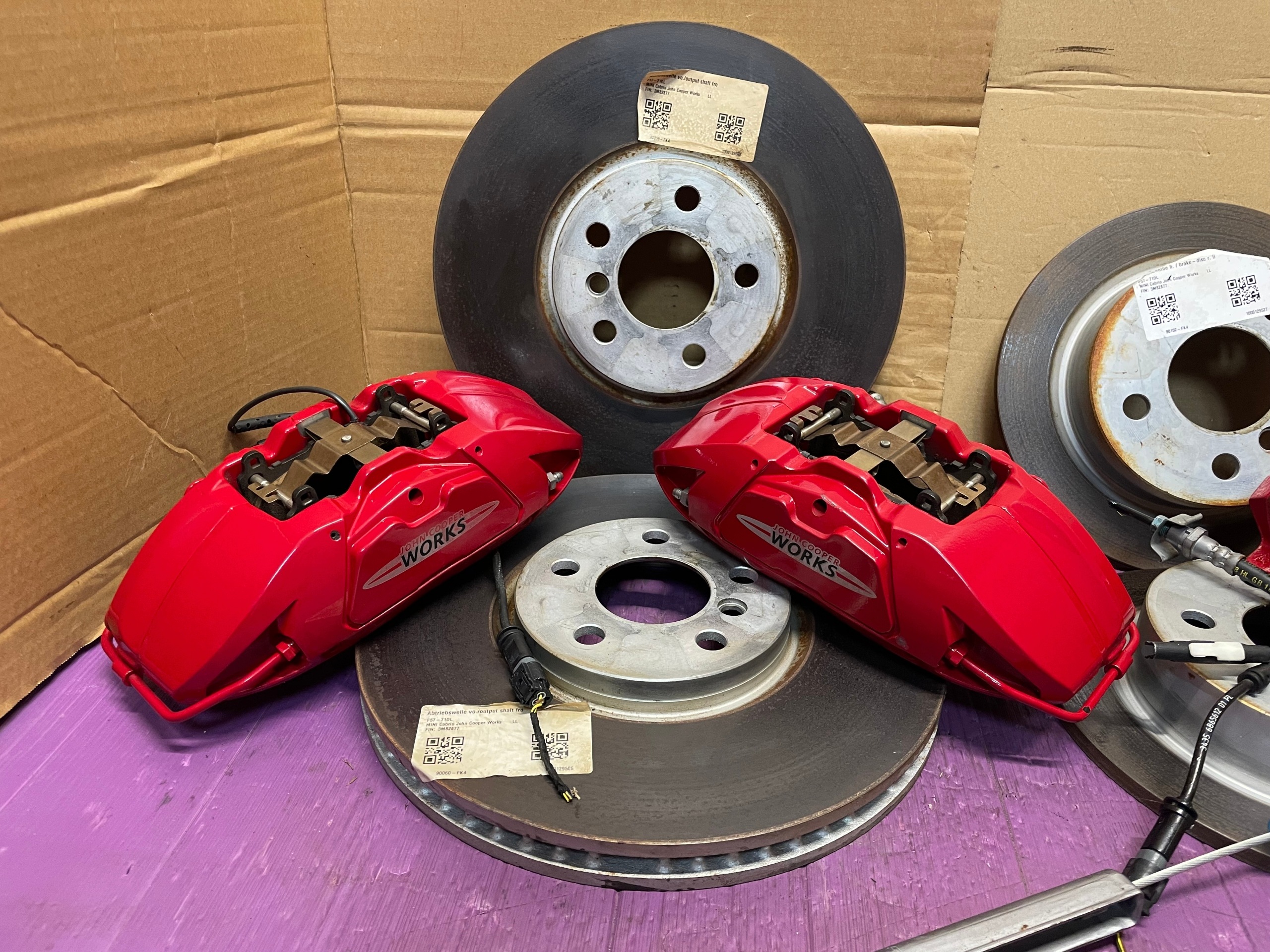 calipers discs brake + plates 335X30 MINI F55 F56 F57 JCW 974KM