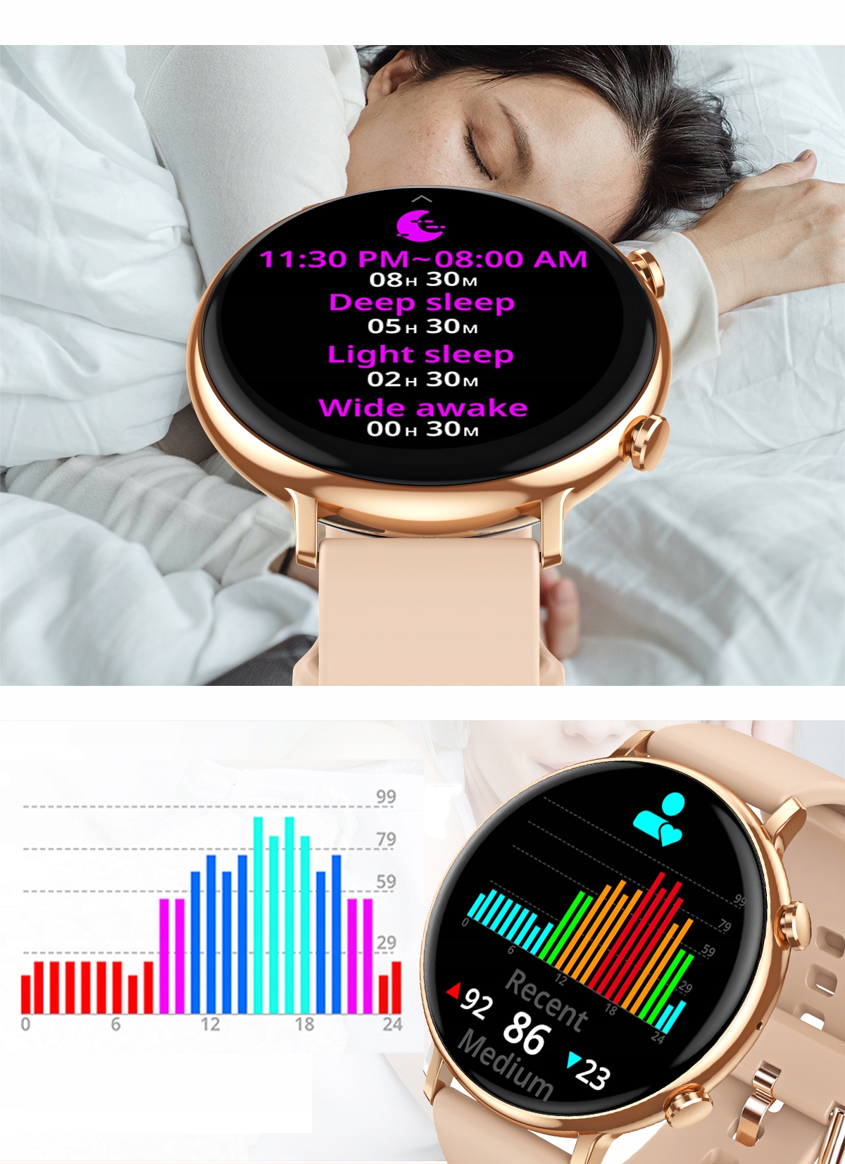 SMARTWATCH ZEGAREK DAMSKI POLSKIE MENU ROZMOWY POWIADOMIENIA SPORT 4 PASKI Informacje o bezpieczeństwie CE