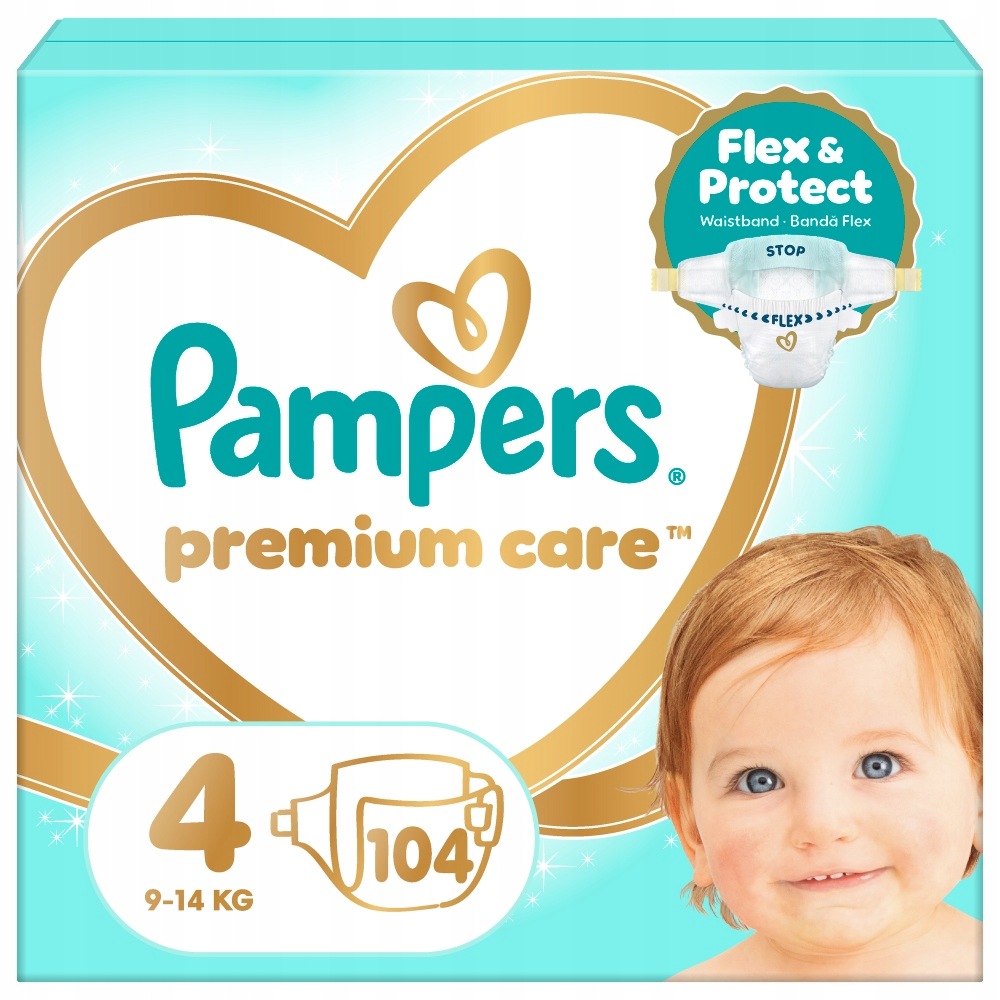 Pampers Premium Care pieluszki pieluchy rozmiar 4, 104 szt, 9-14kg
