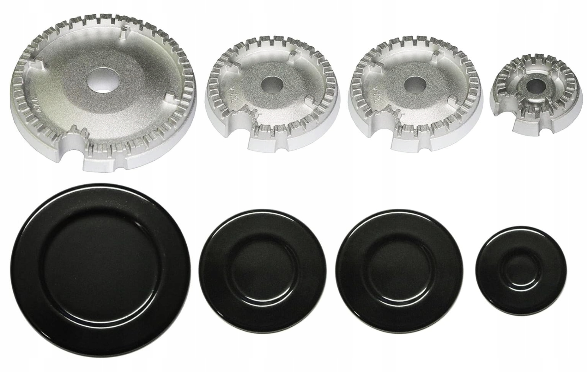 Palniki kuchenki płyty Amica Defendi nakrywki kołpaki komplet 4 sztuki