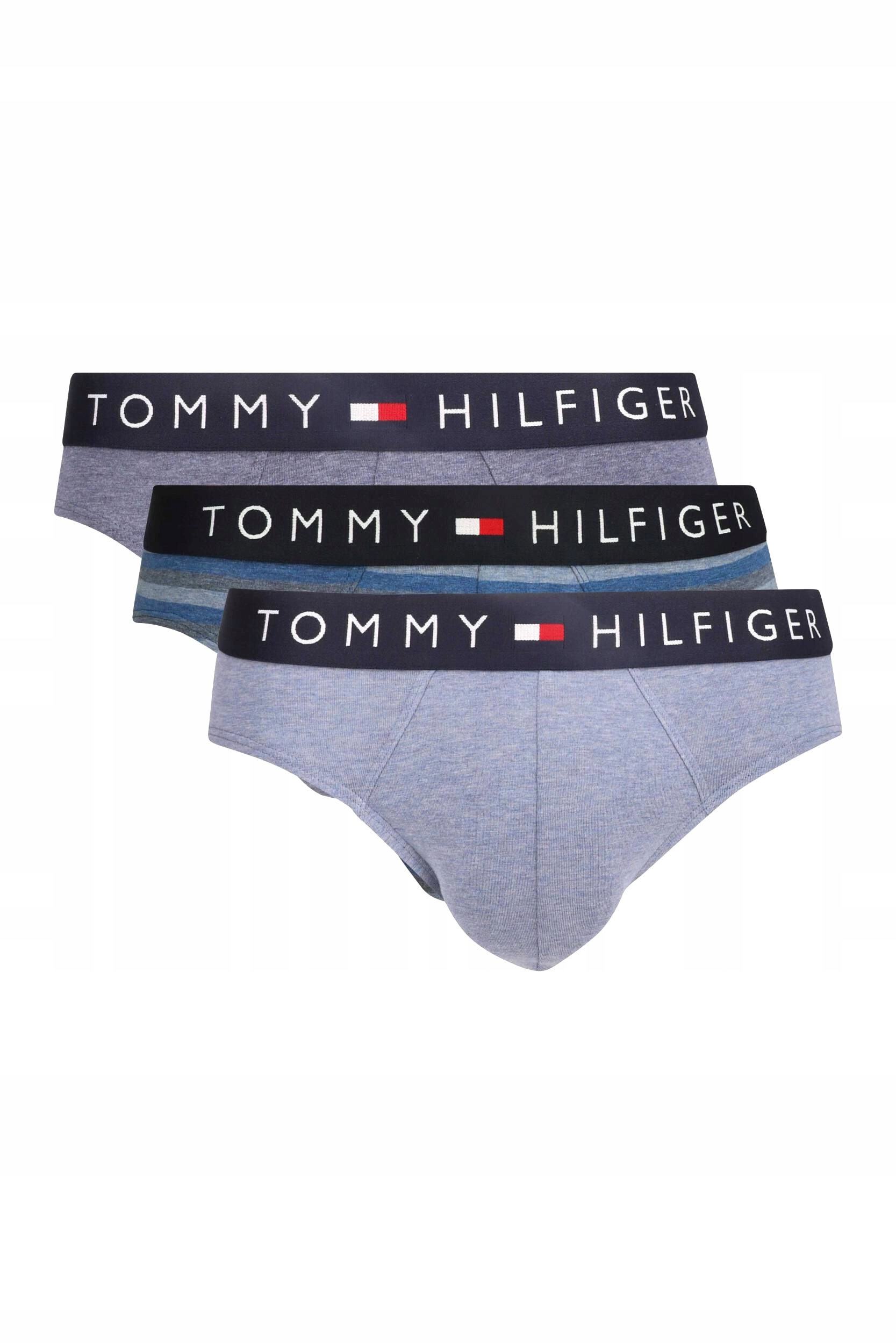 Tommy Hilfiger pánské slipy 3-pack, modrý melír, S