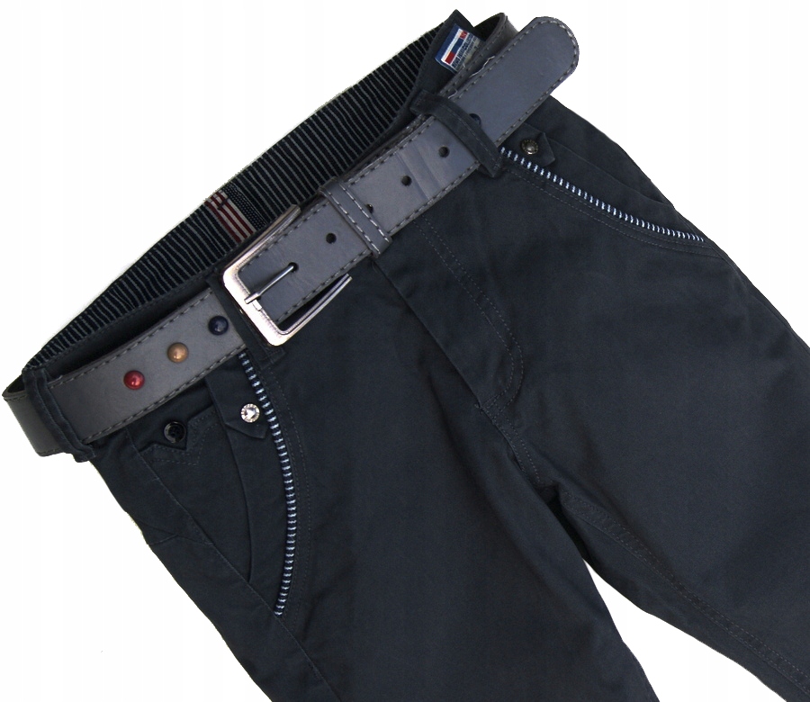Elastyczne Szare SPODNIE Chinosy Wizytowe 116/122 Rozmiar (new) 122 (117 - 122 cm)