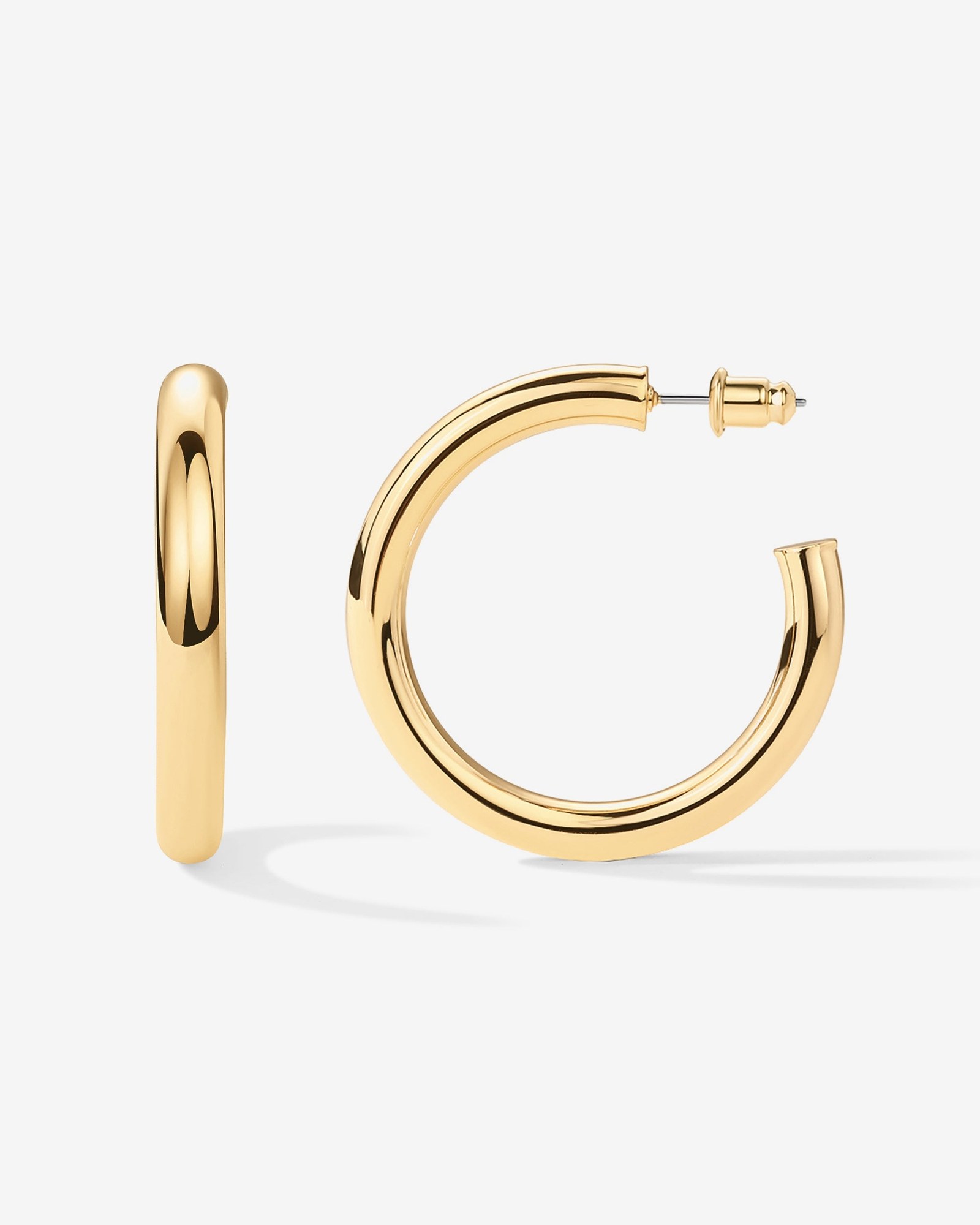 Náušnice kola Cora stříbro 925 pozlacené 18K zlaté 40mm kolečka dámské