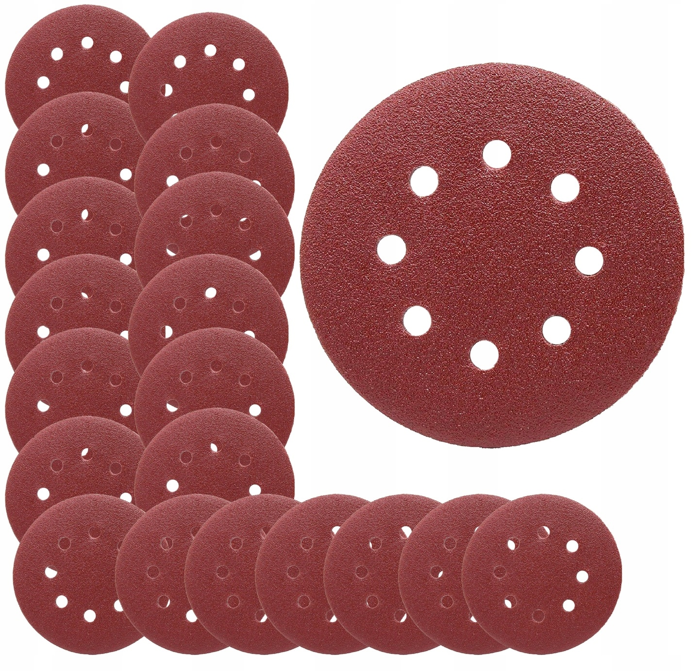 Papier Ścierny Na Rzep Krążki Szlifierki Oscylacyjnej Otwory 125 P80 20szt