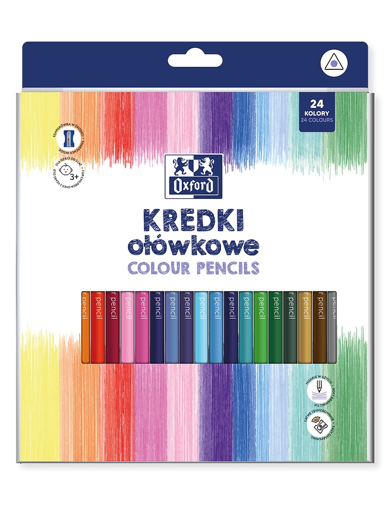 KREDKI OŁÓWKOWE OXF REGULAR 24 KOL