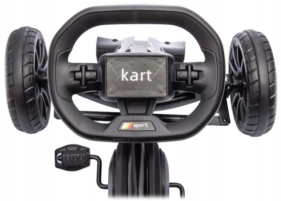 GOKART NA PEDAŁY DUŻY DLA DZIECI HAMULEC SPORTOWY PERFORMANCE BIAŁY Szerokość pojazdu 58 cm