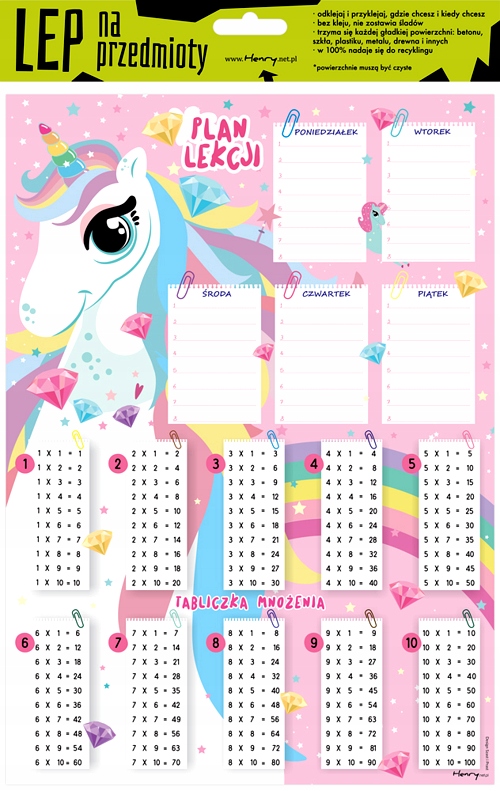 ELEKTROSTATYCZNY PLAN LEKCJI A4 JEDNOROŻEC 2