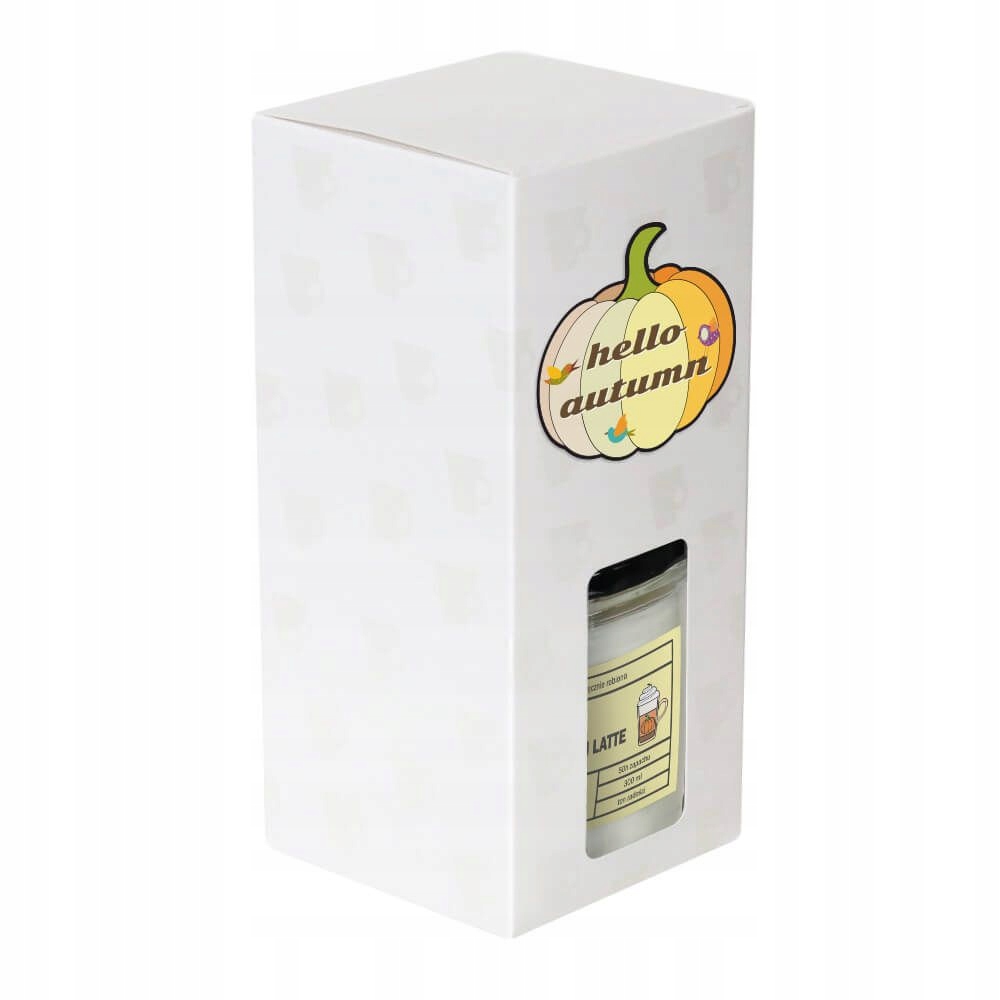 Levně Podzimní sada s čajem a sójovou svíčkou s vůní dýňového latte dárek