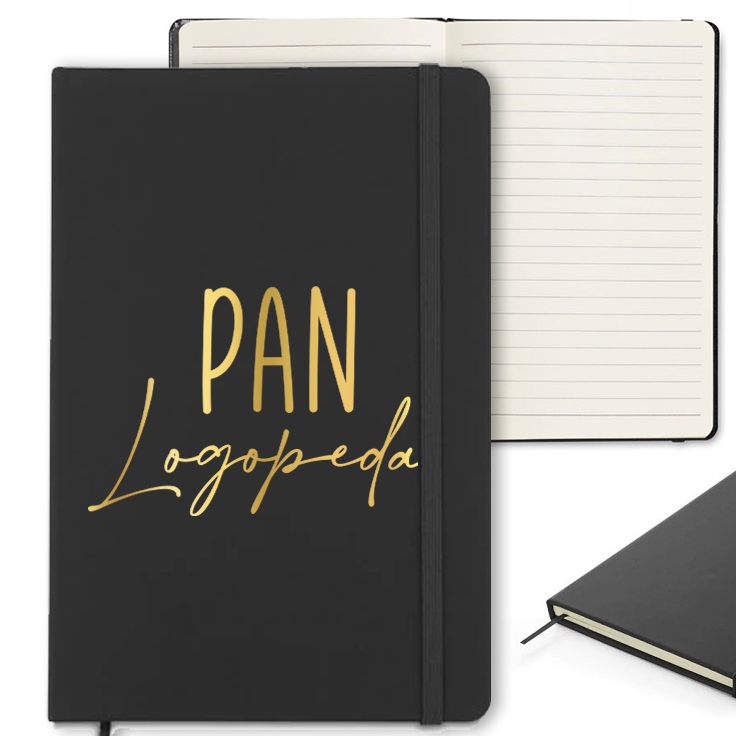 

Notes A5 Czarny Gold Dla Logopedy