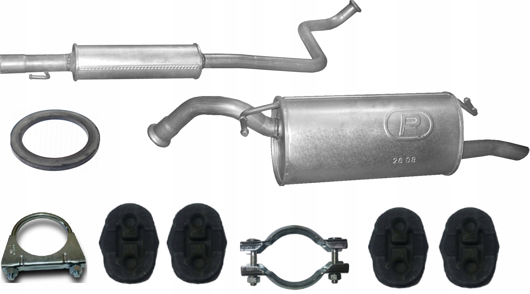 TOYOTA YARIS VERSO 1.3 1.5 1999-ГЛУШИТЕЛЬ В СБОРЕ