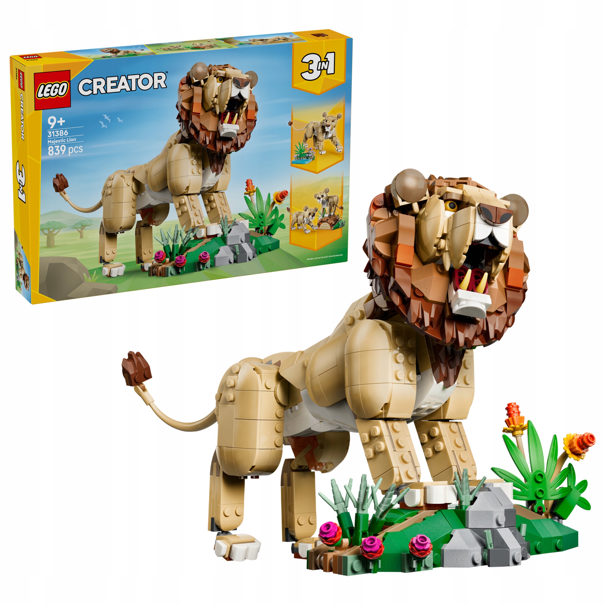 Lego Creator 3v1 31386 Divoká zvířata: Pyšný lev