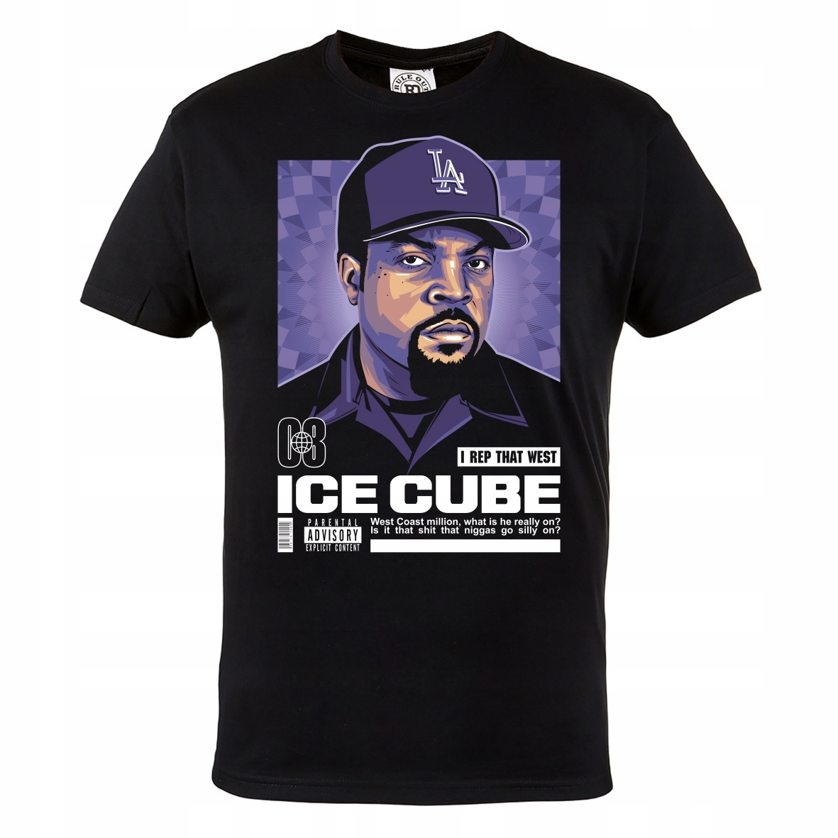 

Męska Koszulka Muzyczna Ice Cube Rap Hip Hop